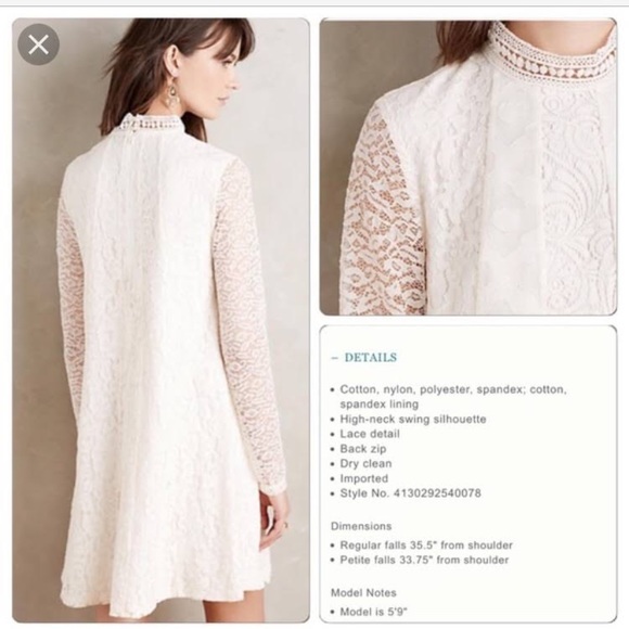 HD in Paris Enid Lace Swing Dress Ivory - Picture 8 of 13